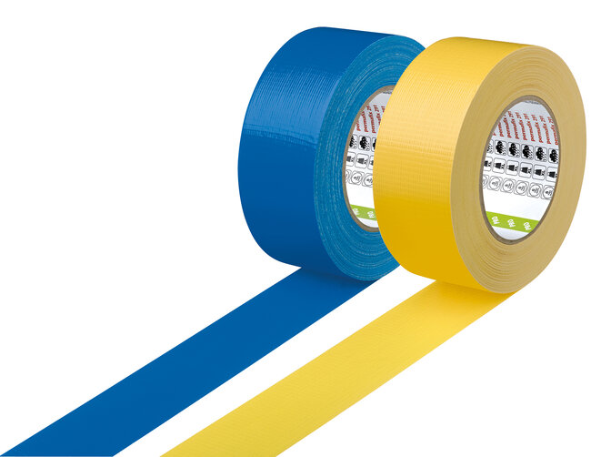 Rubans à béton jaune et bleu