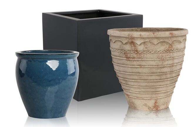 Trois jardinières différentes de la marque gartec