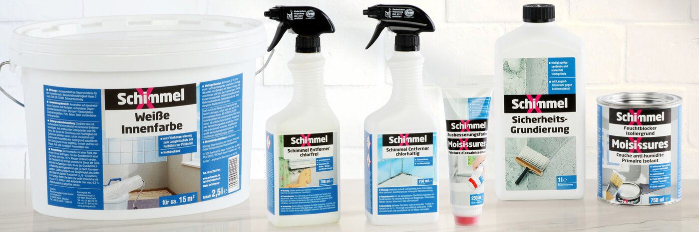 Gamme de produits pour lutter contre les moisissures