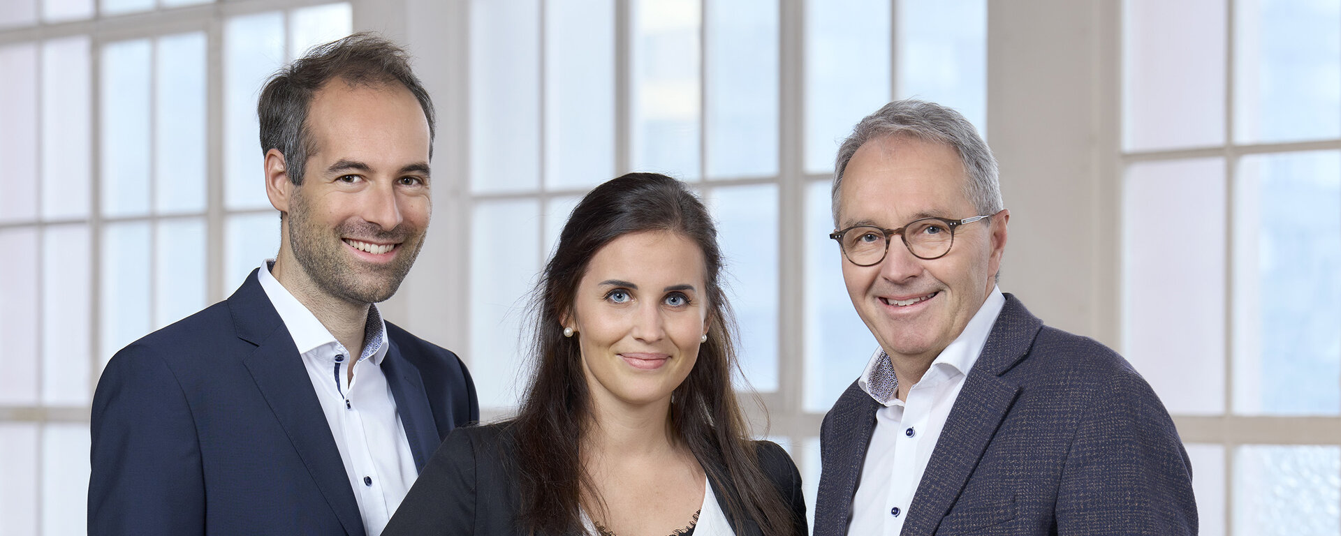 Le président du CA Thomas Hansmann (à droite) avec sa fille Simone Graf et son gendre Pascal Graf 